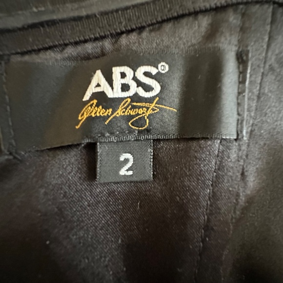 ABS Allen Schwartz Women's Sz. 2 Black & Gold Strapless Mini Prom/Cocktail Dress - Picture 15 of 16
